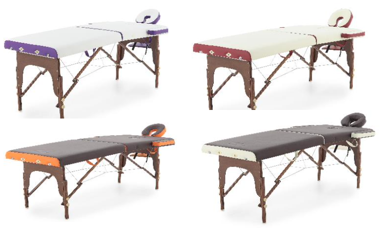 Массажный стол складной деревянный Med-Mos JF-AY01 2-х секционный двухцветный